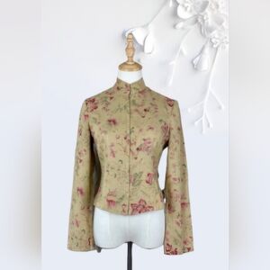 Lauren Ralph Lauren Floral Jacket 100% Linen